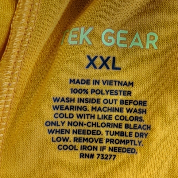 TEK GEAR MEN'S GOLD ATHLETIC MESH SHORTS SIZE XXL - Picture 5 of 5